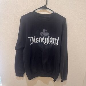 Vtg Disney Parks Mickey Sweatshirt M Black Walt Disney World Classic Crew Neck
